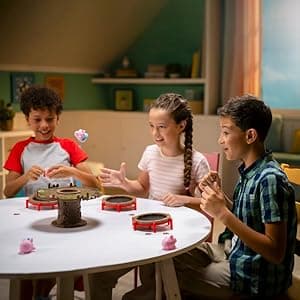 Pigs on Trampolines Board Games – Family Game, Kids Games, Multi-Player, Board Games for Family Night, Preschool Toys, The Muddiest Pig Wins The Game, Hand-Eye-Coordination Game, Ages 6+