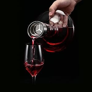 Wine Decanter Built-in Aerator Pourer, Wine Carafe, Red Wine Decanter,100% Lead-free Crystal Glass, Wine Hand-held Aerator, Wine Gift, Wine Accessories (Clear,Crystal)