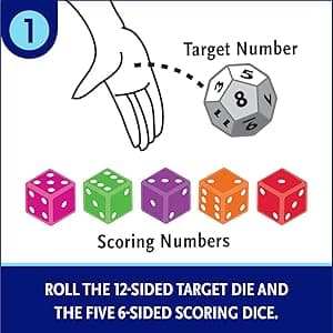 ThinkFun Math Dice Junior Game - Engaging Math Skills Builder | Perfect for Kids Aged 6+ | Aids in Mental Agility | Toy of The Year Nominee
