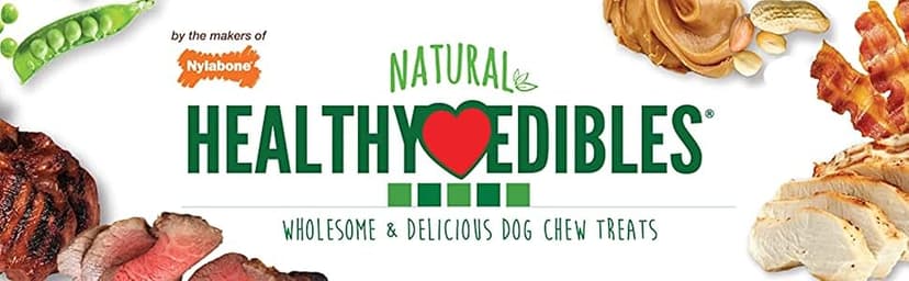 Nylabone Healthy Edibles WILD Natural Dog Chew Treats for Large Dogs, Long Lasting Dog Healthy Chew Bones Made in USA, Venison Flavor, For Dogs Up to 50 lbs. (1 Count)