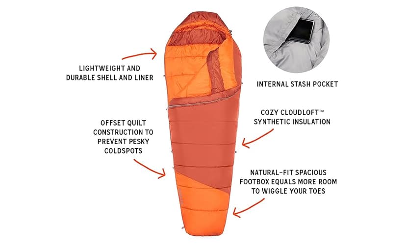 Kelty Sleeping-Bags Kelty Mistral Synthetic Camping Sleeping Bag