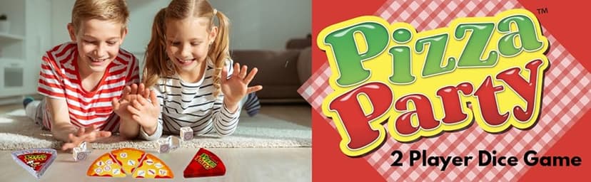 University Games, Pizza Party Dice Game, Dice Game for Kids and Families, Ages 6+