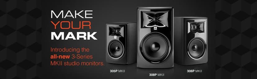 (2) JBL 305P MkII 5" 2-Way Active Powered Studio Reference Monitors Speakers