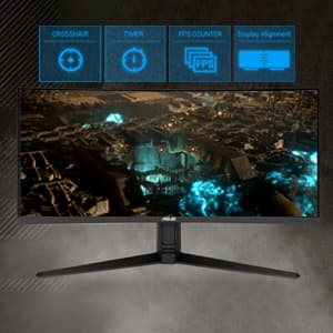 ASUS VG34VQL1B TUF 34 Inch Curved Gaming Monitor - WQHD (3440x1440), 165Hz, 1ms, Extreme Low Motion Blur, FreeSync Premium, Eye Care, Height Adjustable, DisplayHDR 400, DisplayPort, HDMI, USB