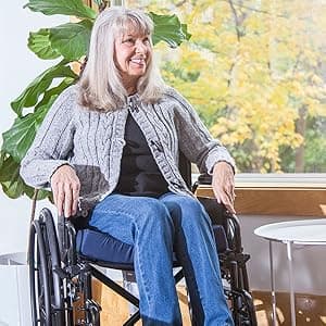 DMI Seat and Chair Cushion for Office Chairs, Wheelchairs, Scooters, Kitchen Chairs or Car Seats, FSA HSA Eligible, for Support and Height while Reducing Stress on Back, Tailbone or Sciatica
