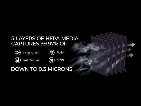 Oreck HEPA Swivel Upright Vacuum Cleaner, Lightweight Bagged Upright Vac, HEPA Media Filtration, Traps Debris and Locks in Dirt, Swivel Steering, Corded Vacuum Cleaners for Home Use