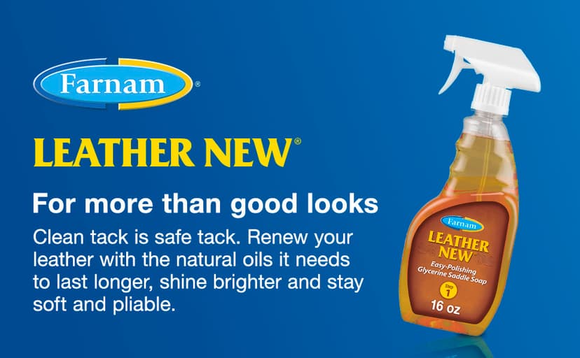 Farnam Leather New Easy-Polishing Glycerine Saddle Soap and Leather Saddle Cleaner, Protects and Preserves Leather, Cleans, Conditions and Polishes, 16 Oz.
