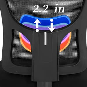 Big and Tall Office Chair Ergonomic Chair 400lbs Wide Seat Executive Desk Chair with Lumbar Support Adjustable Armrest Headrest High Back Mesh Computer Chair Rolling Swivel Task Chair(Black)