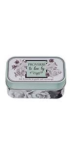 Christian Art Gifts Scripture Prayer Cards In Tin | Grace Notes For Today – 50 Double Sided Cards | Bible Verse Encouraging Gift for Women