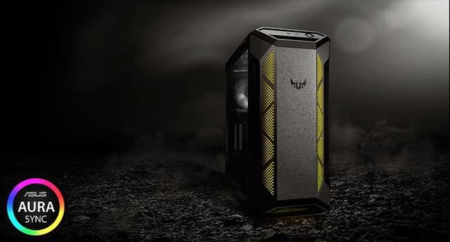 ASUS TUF Gaming GT501 Mid-Tower PC Case for up to EATX Motherboards with USB 3.0 Front Panel, Smoked Tempered Glass, Steel Construction, and Four Case Fans