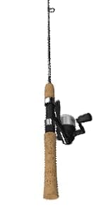 Zebco 33 Cork Reel and Fishing Rod Combo, Graphite Rod with Cork Handle, QuickSet Anti-Reverse Fishing Reel with Bite Alert, Black