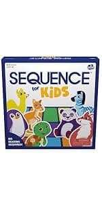 Jax SEQUENCE for Kids -- The 'No Reading Required' Strategy Game by Jax and Goliath, Multi Color, 11 inches (2-4 players) (Packaging May Vary)