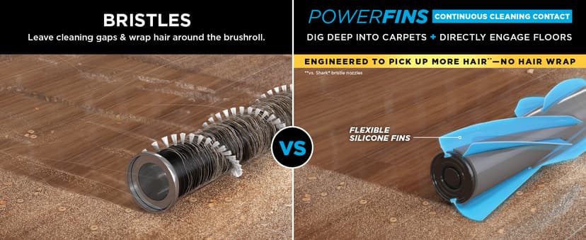 Shark AZ2002 Vertex Powered Lift-Away Upright Vacuum with DuoClean PowerFins, Self-Cleaning Brushroll, Large Dust Cup, Pet Crevice Tool, Dusting Brush & Power Brush, Silver/Rose Gold