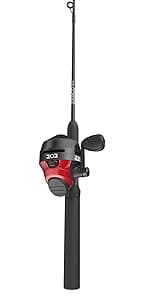 Zebco 202 & 404 Spincast Reels and Fishing Rod Combos (2-Pack), 5-Foot 6-Inch 2-Piece Fishing Pole, Size 30 and 40 Reels, Right-Hand Retrieve, Pre-Spooled with 10 lb and 15 lb Cajun Line, Black/Red