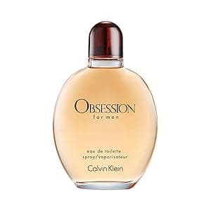Calvin Klein Obsession for Men Eau de Toilette – Ambery Men's Cologne – With Notes of Bergamot, Mandarin, Lavender & Musk – Long Lasting Fragrance