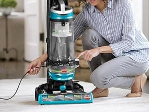 Bissell 2254 CleanView Swivel Rewind Pet Upright Bagless Vacuum, Automatic Cord Rewind, Swivel Steering, Powerful Pet Hair Pickup, Specialized Pet Tools, Large Capacity Dirt Tank, Teal
