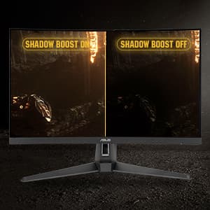 ASUS TUF Gaming VG27VH1B 27” Curved Monitor, 1080P Full HD, 165Hz (Supports 144Hz), Extreme Low Motion Blur, Adaptive-sync, FreeSync Premium, 1ms, Eye Care, HDMI D-Sub, Black