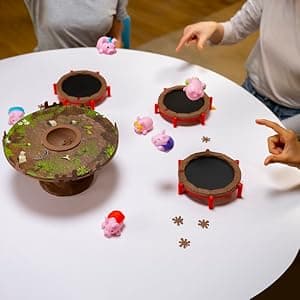 Pigs on Trampolines Board Games – Family Game, Kids Games, Multi-Player, Board Games for Family Night, Preschool Toys, The Muddiest Pig Wins The Game, Hand-Eye-Coordination Game, Ages 6+