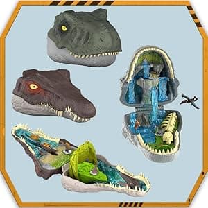 Mattel Games UNO Jurassic World Rebirth Card Game in a Collectible Tin for Kids, Adults & Family with Special Rule & Images Inspired by the Movie