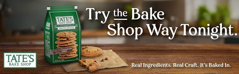 Tate's Bake Shop Cookies Gift Box, Chocolate Chip, Oatmeal Raisin, Salted Caramel and Lemon Cookies, 14 oz