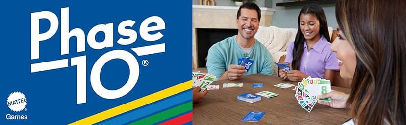 Mattel Games Phase 10 Card Game with 108 Cards, Great Game for Kids, Family or Adult Game Night, Ages 7 Years and Older
