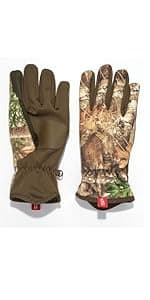 HOT SHOT Men’s Camo Cyclone Stormproof Pop-Top Mittens - Realtree Edge Outdoor Hunting Camouflage
