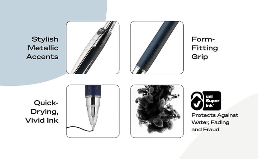 Uni-Ball Jetstream RT Pens - NY Times Wirecutter Best Pen for Over a Decade - Pack of 3 Black Fine Point Pens, 0.7mm - Back to School Pens, Ballpoint Pens