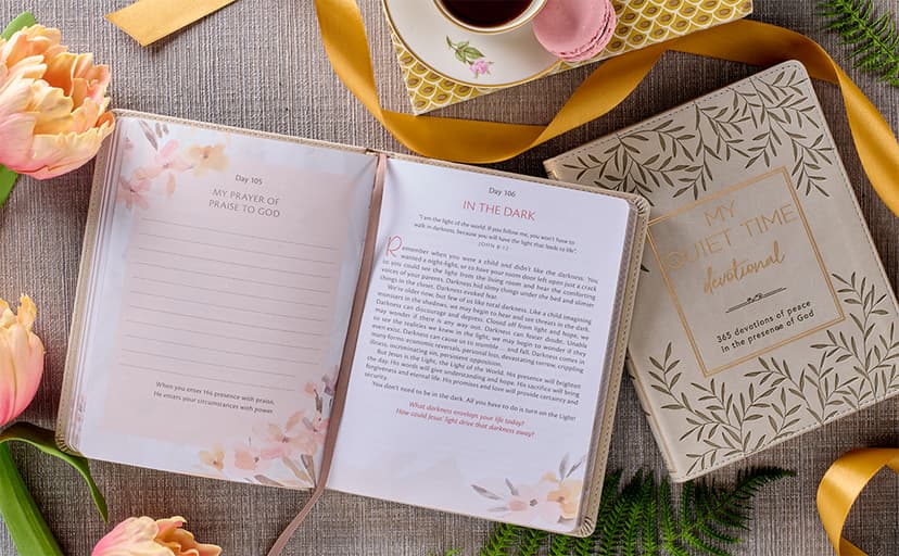 My Quiet Time Devotional - 365 Devotions for Women To Bring You Into The Peace Of The Presence of God Cappuccino, Faux Leather Flexcover Gift Book w/Ribbon Marker