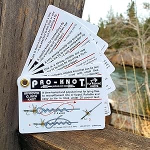 Pro-Knot Fly Fishing Knot Cards - Waterproof Knot Cards With 12 Best Fly Fishing Knots | Easy To Follow Knot Tying Instructions | Fly Fisherman Gift Idea
