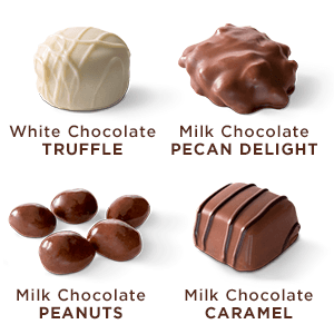 Russell Stover Caramel and Nuts in Milk and Dark Chocolate, Mother's Day Chocolate Gift Box, 9.4 Ounce