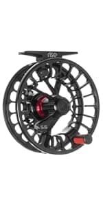 Redington Behemoth Fly Reel – Heavy-Duty Carbon Drag, Large Arbor, Die-Cast Frame & Deep V-Spool – Freshwater & Saltwater Fly Fishing Reel for Trout, Bass, Salmon & Big Game – 5/6 to 11/12 Weights