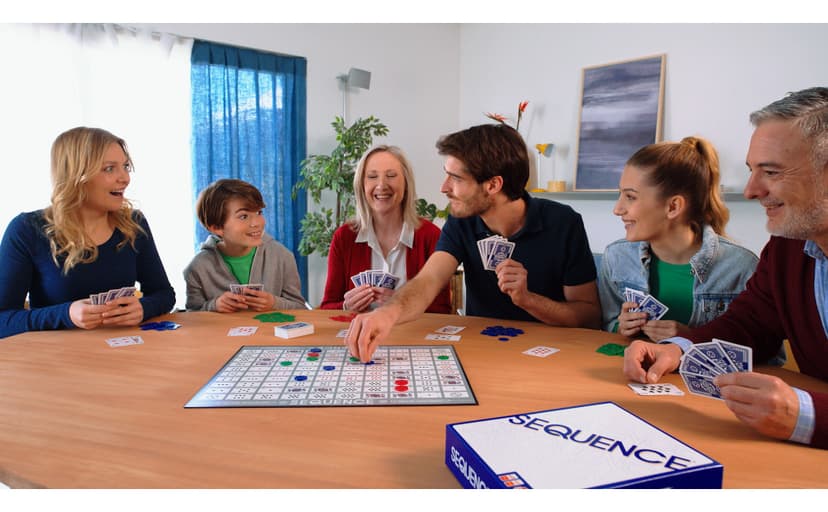 SEQUENCE- Original SEQUENCE Game with Folding Board, Cards and Chips by Jax ( Packaging may Vary ) White, 10.3" x 8.1" x 2.31"