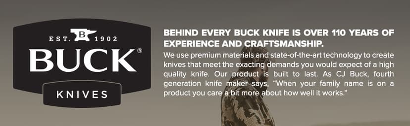 Buck Knives 110 Folding Hunter Knife, 3-3/4" Blade, Lockback Design, Ebony Handle, Brass Bolsters, 420HC Stainless Steel Clip Point Blade, Sheath Included, Hunting Knife Made in the USA, 7.2 oz