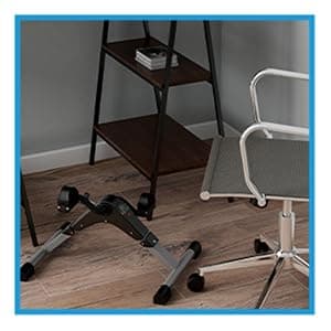 Under Desk Exercise Bike Pedal Exerciser – Mini Stationary Cycle with Adjustable Resistance, Calorie Tracker & Foldable Design – Compact Pedal Machine for Home, Office, or Physical Therapy by Wakeman