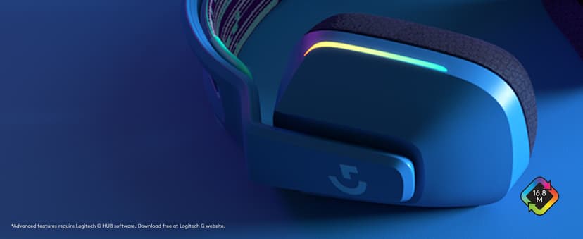 Logitech G733 Lightspeed Wireless Gaming Headset, Suspension Headband, Lightsync RGB, Blue VO!CE Mic, PRO-G Audio – Black, Gaming Headset Wireless, PC, PS5, PS4, Switch Compatible