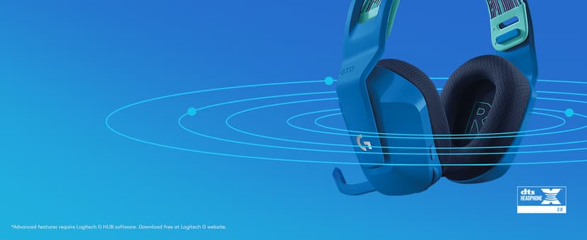 Logitech G733 Lightspeed Wireless Gaming Headset, Suspension Headband, Lightsync RGB, Blue VO!CE Mic, PRO-G Audio – Black, Gaming Headset Wireless, PC, PS5, PS4, Switch Compatible