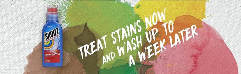 Shout Advanced Stain Remover Gel for Clothes Laundry, Ultra Concentrated Gel with Built-in Scrubber Brush for Deep Set-In stains, 8.7oz