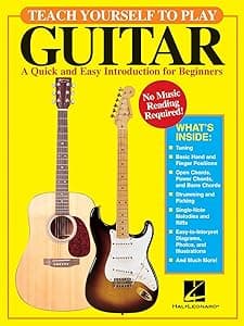 Teach Yourself to Play Guitar | Beginner Guitar Book with Tablature | Step-by-Step Acoustic and Electric Guitar Method | Easy Self-Learning Guide for Adults Teens and Music Teachers | Learn Chords
