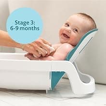 The First Years 4-in-1 Reclining Baby Bathtub – Grows-with-Baby Adjustable Bath Seat – Multi-Position Backrest for Newborn, Infant & Toddler Use – Ages 0–24 Months