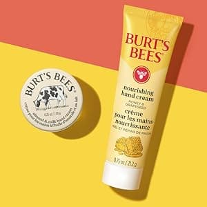 Burt's Bees Gifts Ideas, Tips and Toes Kit, 6 Travel Size Products - Pomegranate Moisturizing Lip Balm, 2 Hand Creams, Foot Cream, Cuticle Cream, and Hand Salve
