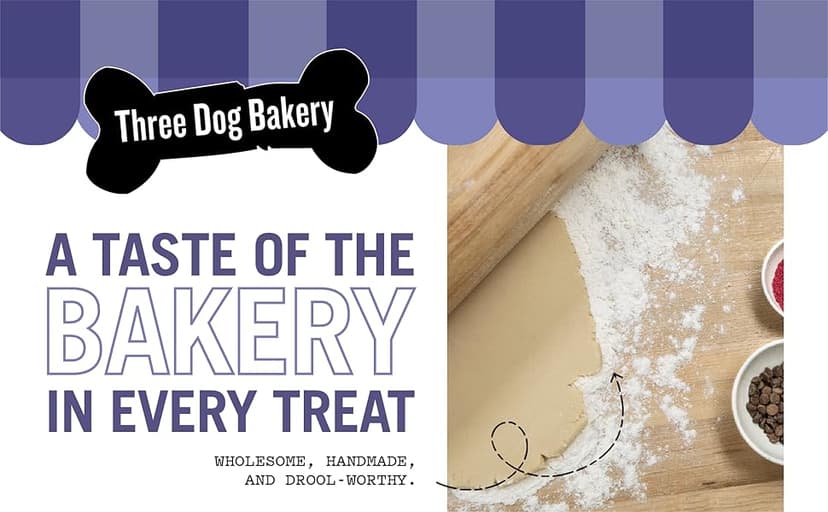 Three Dog Bakery Classic Cremes Baked Dog Treats, Golden with Peanut Butter Filling, 13 oz,Brown,310077