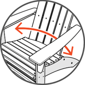 Polywood Nautical Curveback Adirondack Chair, HDPE Outdoor Patio Furniture for Deck, Pool, Garden, Made in USA