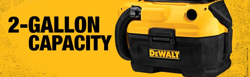 DEWALT 20V MAX Shop Vacuum Wet and Dry, Shop Vac 2 Gallon, Cordless and Corded Wet Dry Vacuum Cleaner, Wide Nozzle, Hepa Filter, Tool Only (DCV581H)