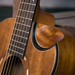 Washburn Comfort G-Mini 55 Koa Travel Size Acoustic Guitar, Natural