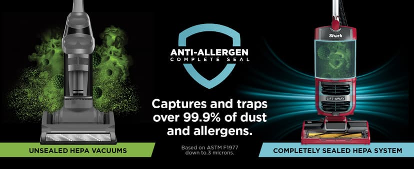 Shark ZU561 Navigator Lift-Away Speed Self Cleaning Brushroll Lightweight Upright Vacuum with HEPA Filter, Red Peony