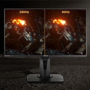 ASUS TUF Gaming VG259QM 24.5” Monitor, 1080P Full HD (1920 x 1080), Fast IPS, 280Hz, G-SYNC Compatible, Extreme Low Motion Blur Sync,1ms, DisplayHDR 400, Eye Care, DisplayPort HDMI Black