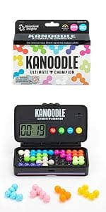 Educational Insights Kanoodle - Original 3D Brain Teaser Puzzle, Single Player Mind Challenge Toys, Handheld Travel Games, Challenging Logic Puzzles and Gifts for Kids, Teens & Adults Ages 7+