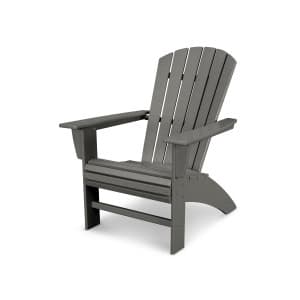 Polywood Nautical Curveback Adirondack Chair, HDPE Outdoor Patio Furniture for Deck, Pool, Garden, Made in USA