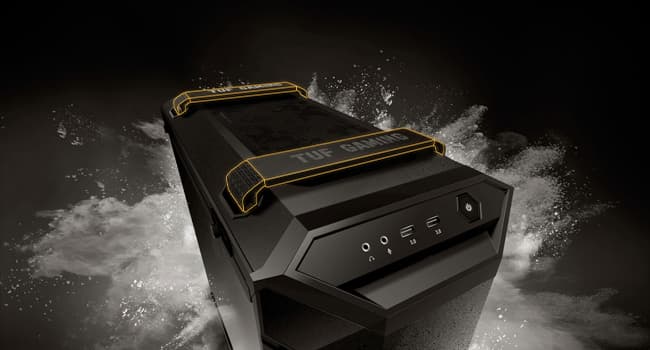 ASUS TUF Gaming GT501 Mid-Tower PC Case for up to EATX Motherboards with USB 3.0 Front Panel, Smoked Tempered Glass, Steel Construction, and Four Case Fans