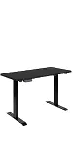 Flash Furniture Whitney Mid-Back Swivel LeatherSoft Desk Chair with Wheels, Padded Seat and Armrests, Adjustable Height Padded Office Chair, Black